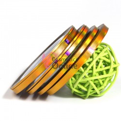 Banda decor pentru unghii  Aurie Holografica de 3mm